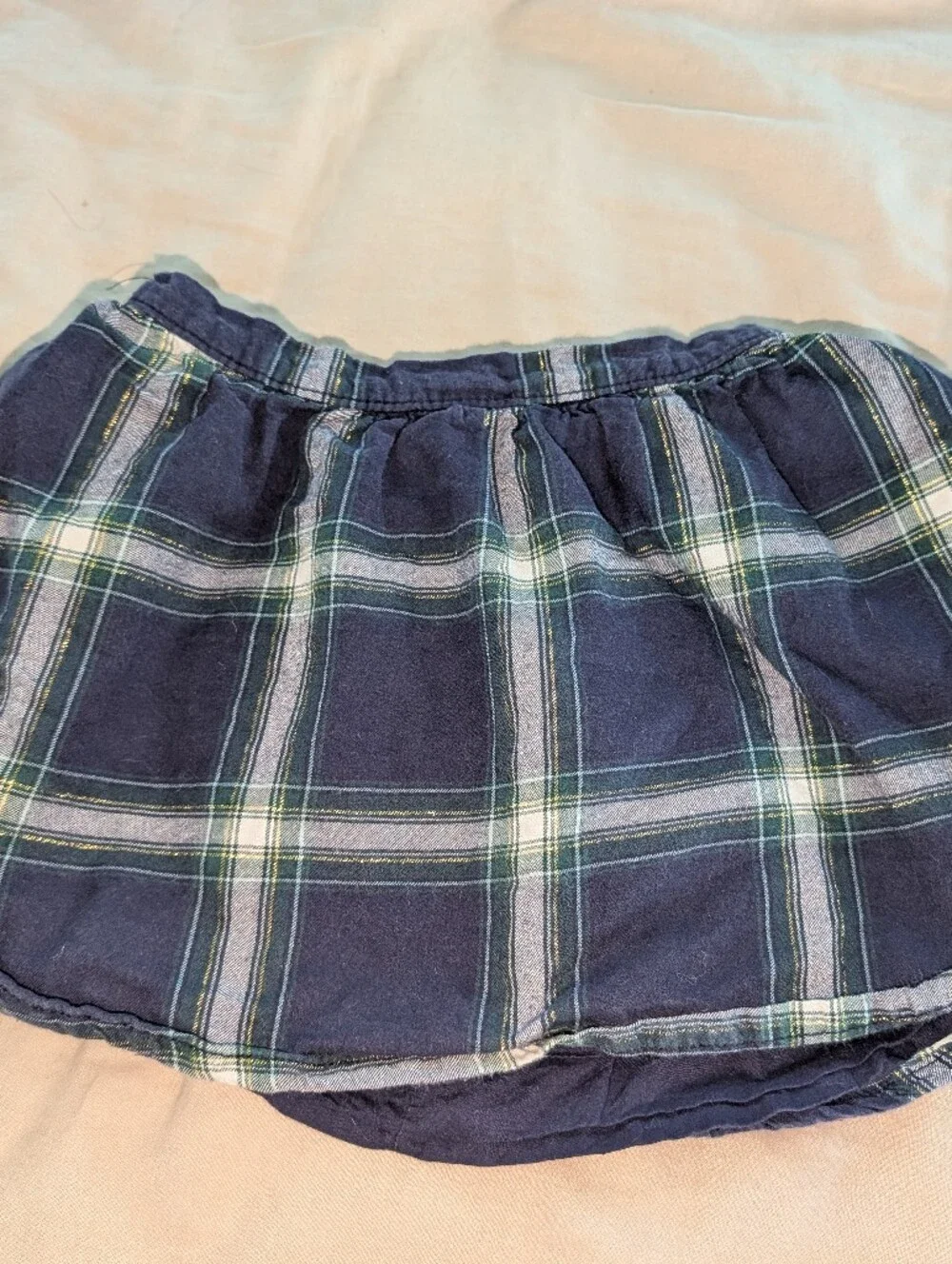 Gymboree Navy Plaid Mini Skirt - Casual Flannel Look - Girls Size 6